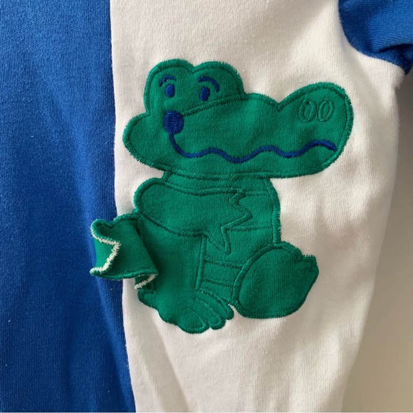 VTG baby small steps alligator onesie bodysuit romper 6-9M 6M 9M - Picture 2 of 6